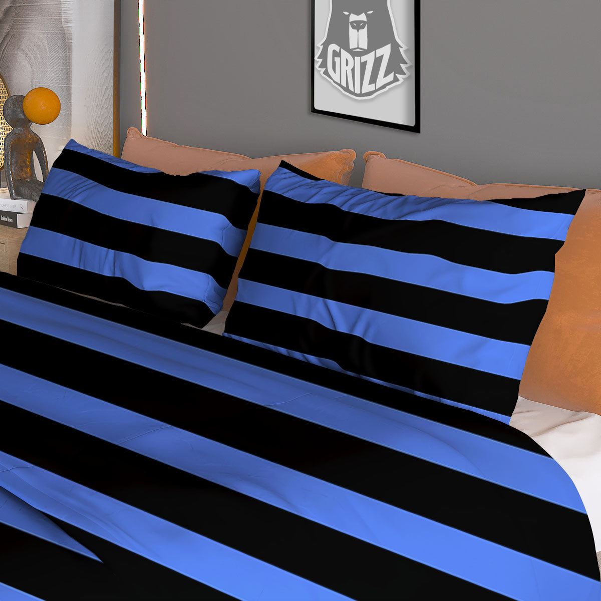 Soccer Ball Grunge Print Pattern Duvet Cover Bedding Set
