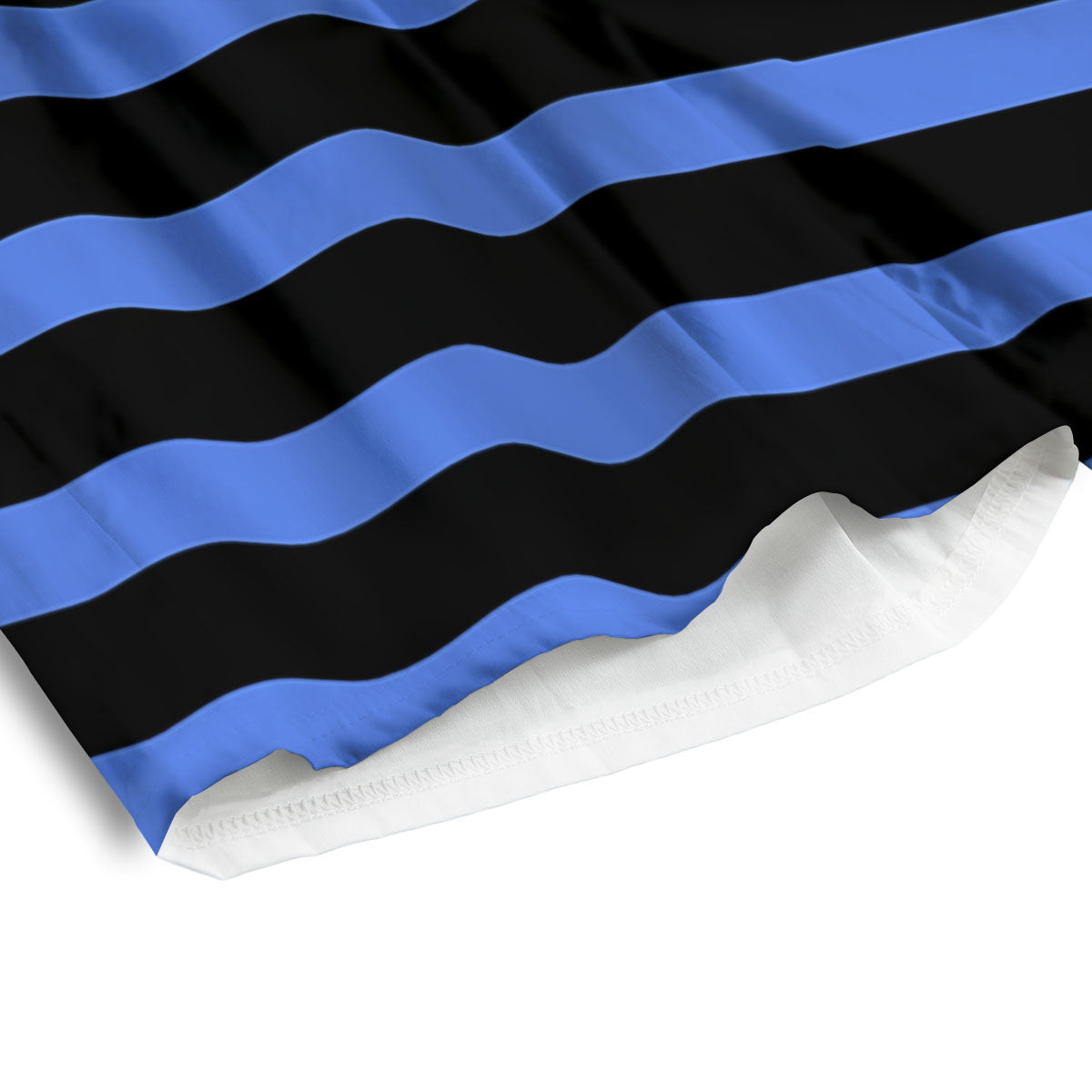 Stripes Black And Blue Print Pattern Men's Athletic Shorts