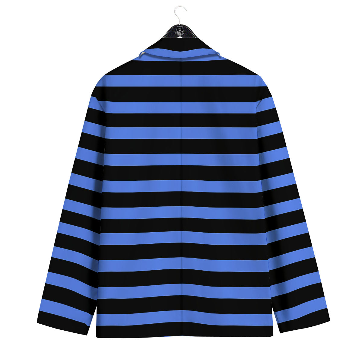 Stripes Black And Blue Print Pattern Men's Sport Coat-grizzshop