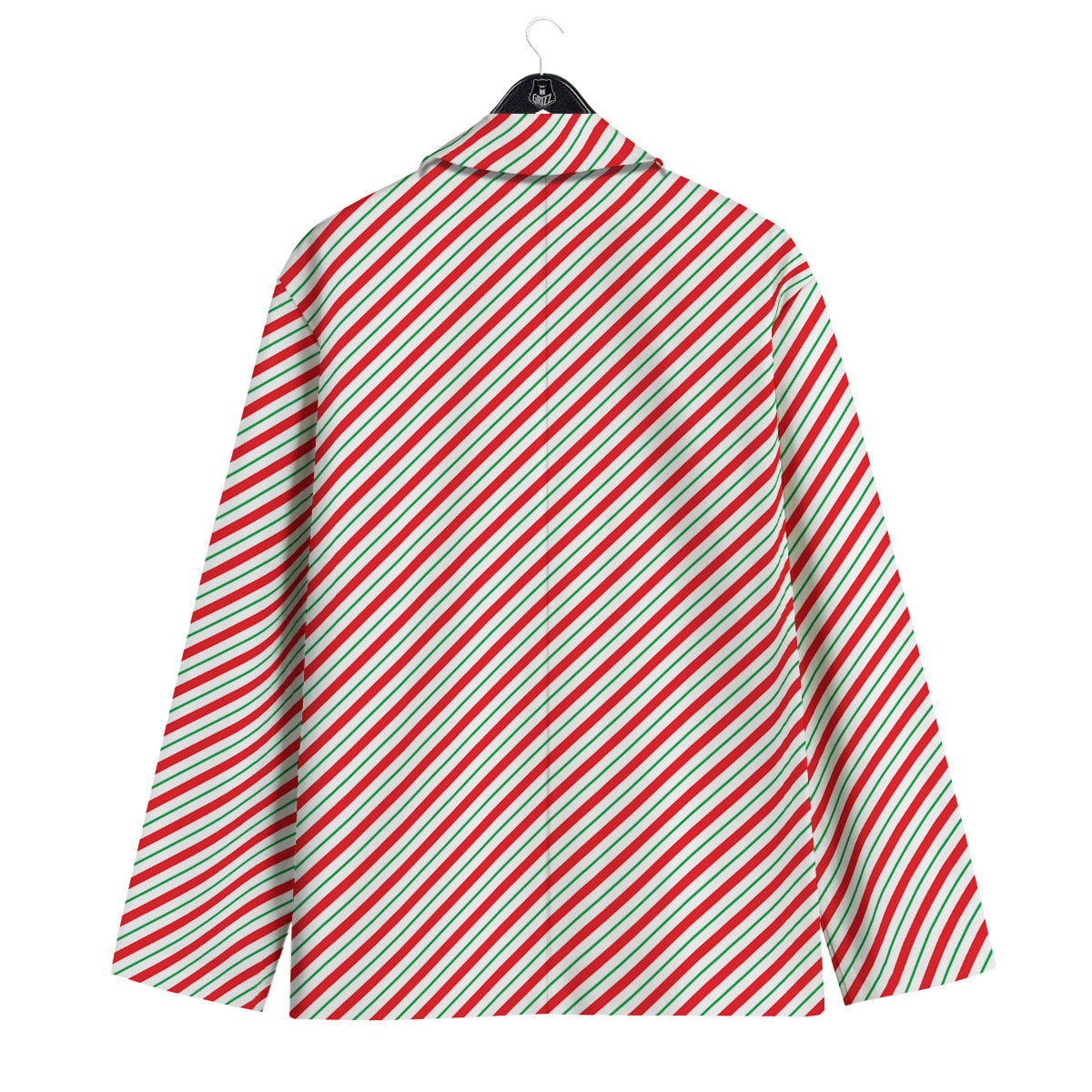 Stripes Candy Cane Print Pattern Men's Sport Coat-grizzshop