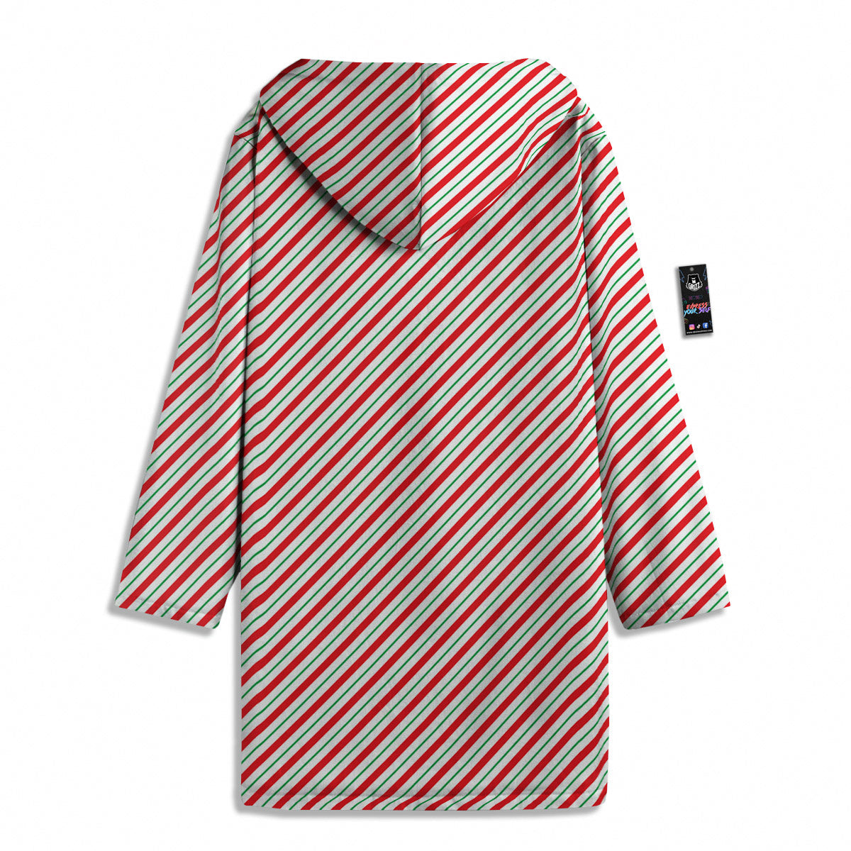 Stripes Candy Cane Print Pattern Men's Windbreaker Jacket-grizzshop