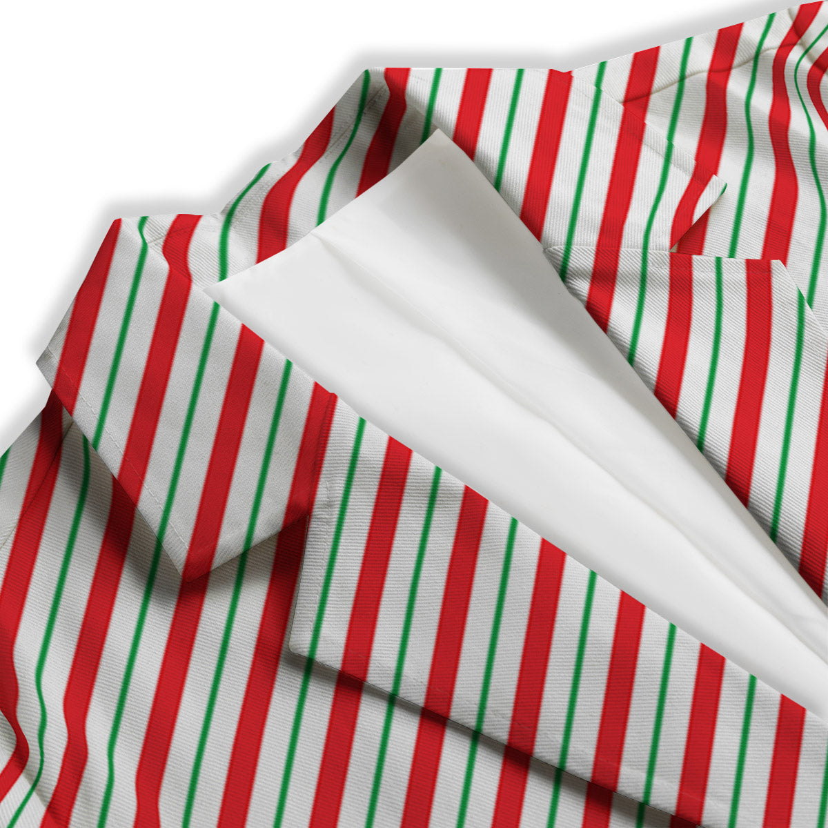 Stripes Candy Cane Print Pattern Women's Blazer-grizzshop