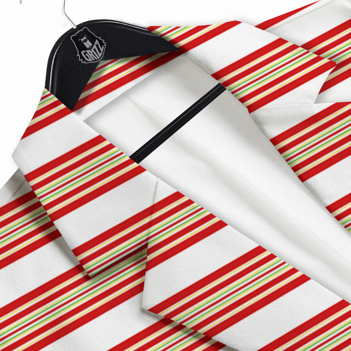 Stripes Merry Christmas Print Pattern Men's Sport Coat-grizzshop