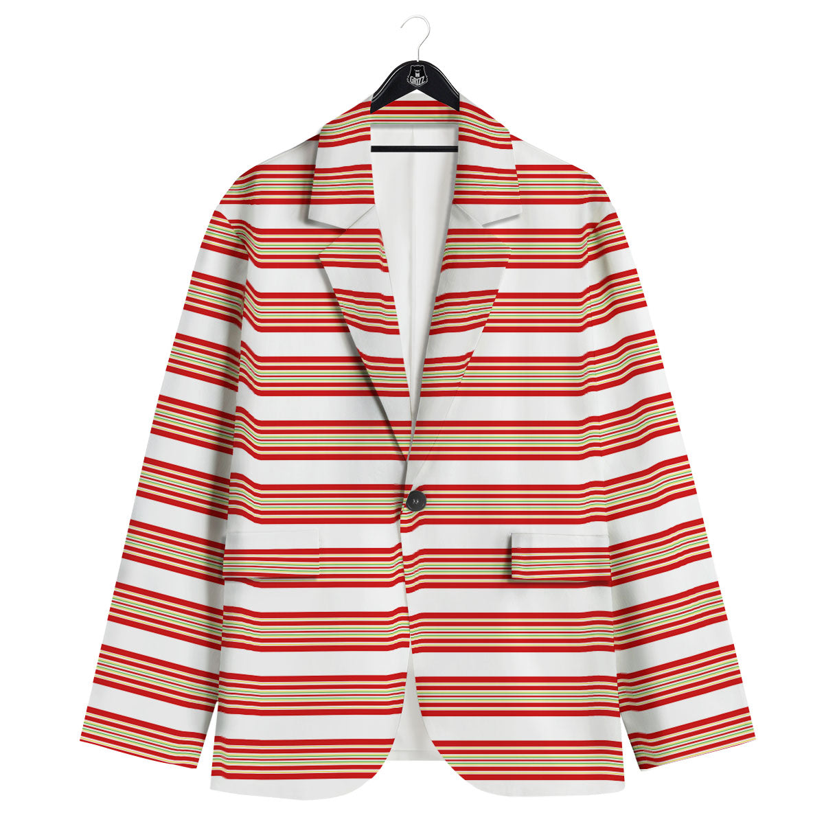 Stripes Merry Christmas Print Pattern Men's Sport Coat-grizzshop