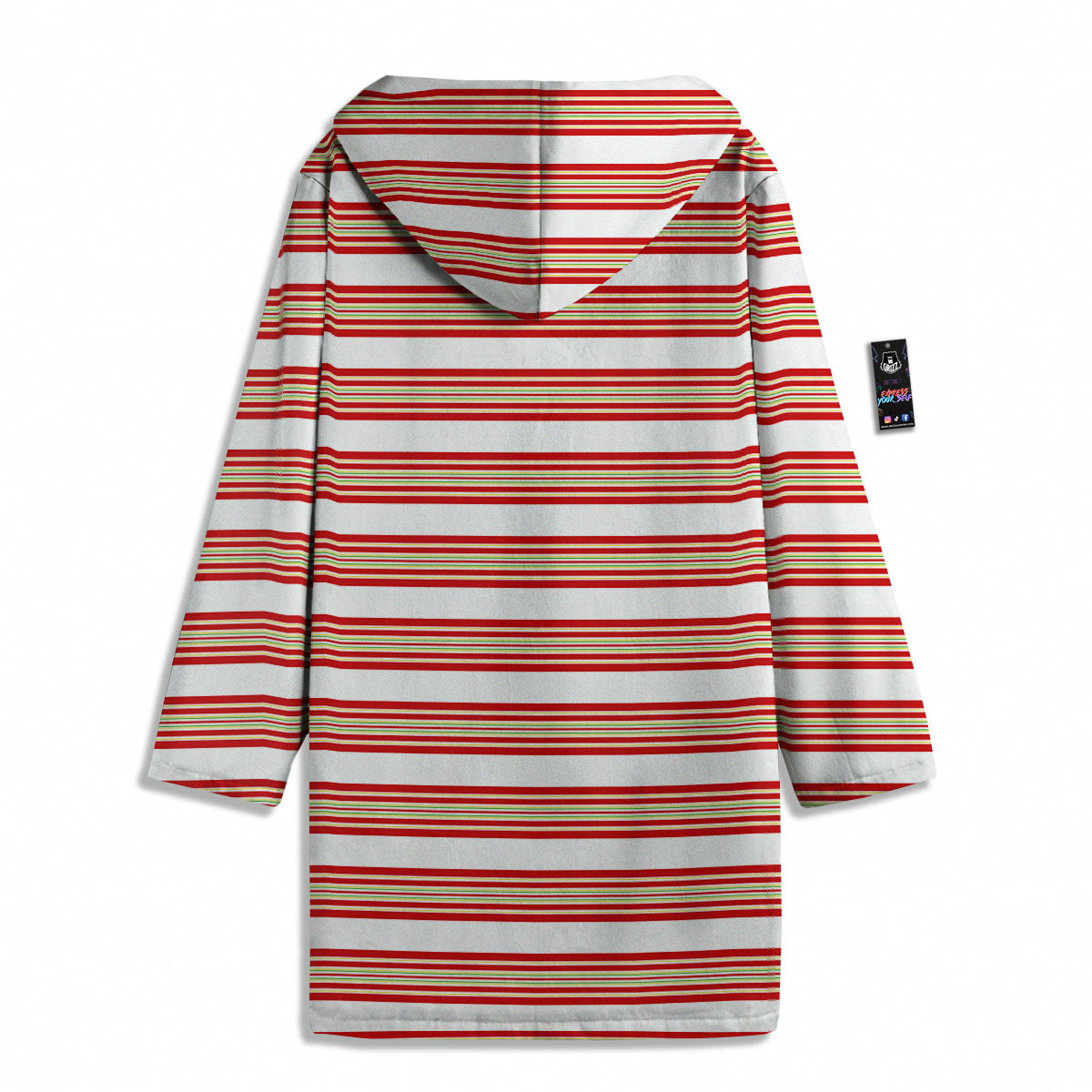 Stripes Merry Christmas Print Pattern Men's Windbreaker Jacket-grizzshop