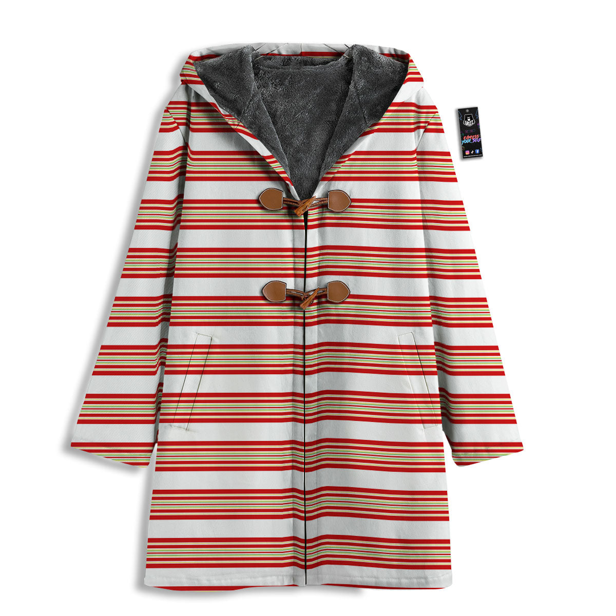 Stripes Merry Christmas Print Pattern Men's Windbreaker Jacket-grizzshop