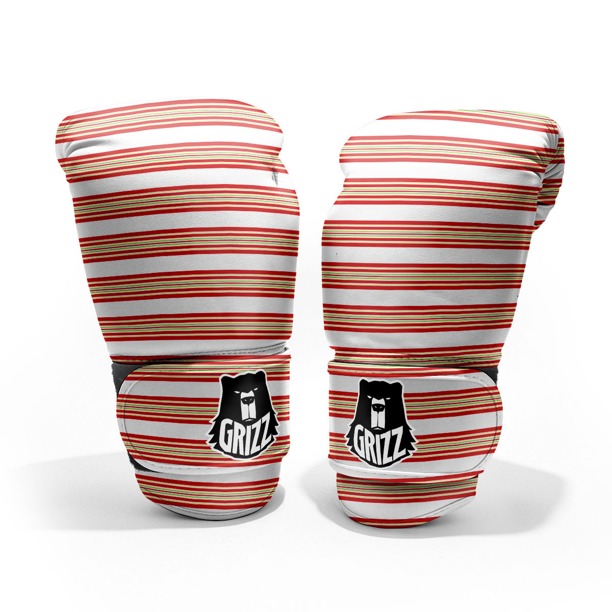Stripes Merry Christmas Print Pattern Pro Boxing Glove