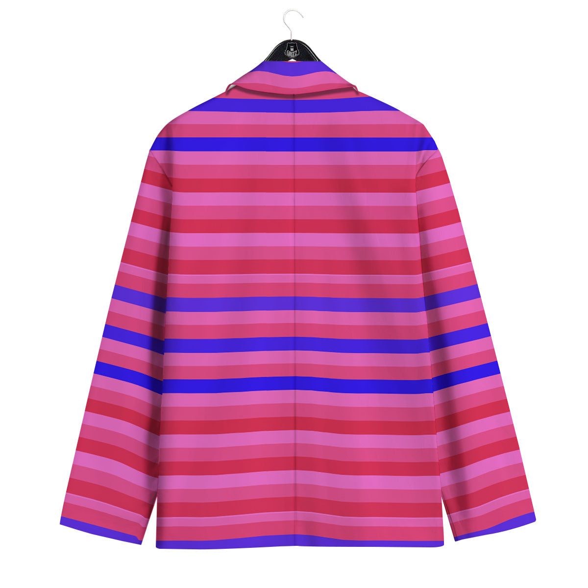 Stripes Pink Red And Blue Print Men's Sport Coat-grizzshop