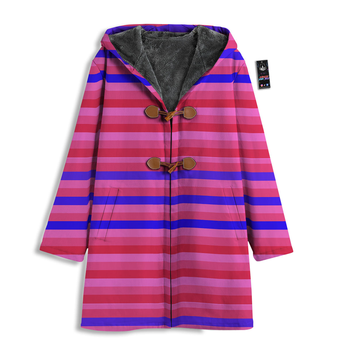 Stripes Pink Red And Blue Print Men's Windbreaker Jacket-grizzshop