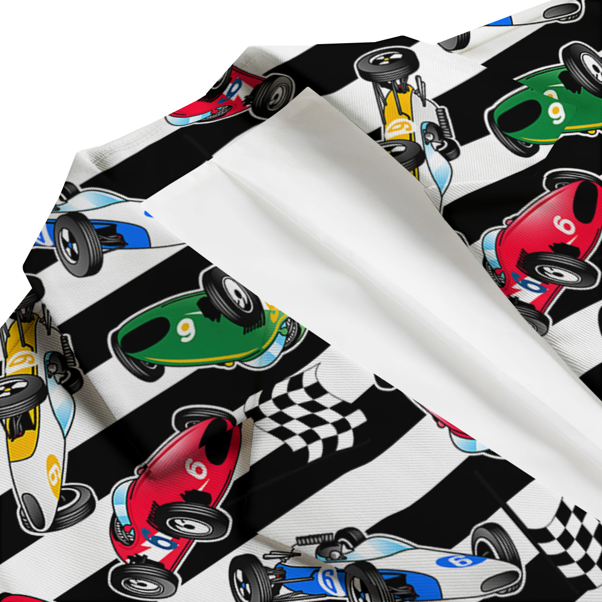 Stripes Racing Cars Print Pattern Men's Blazer-grizzshop