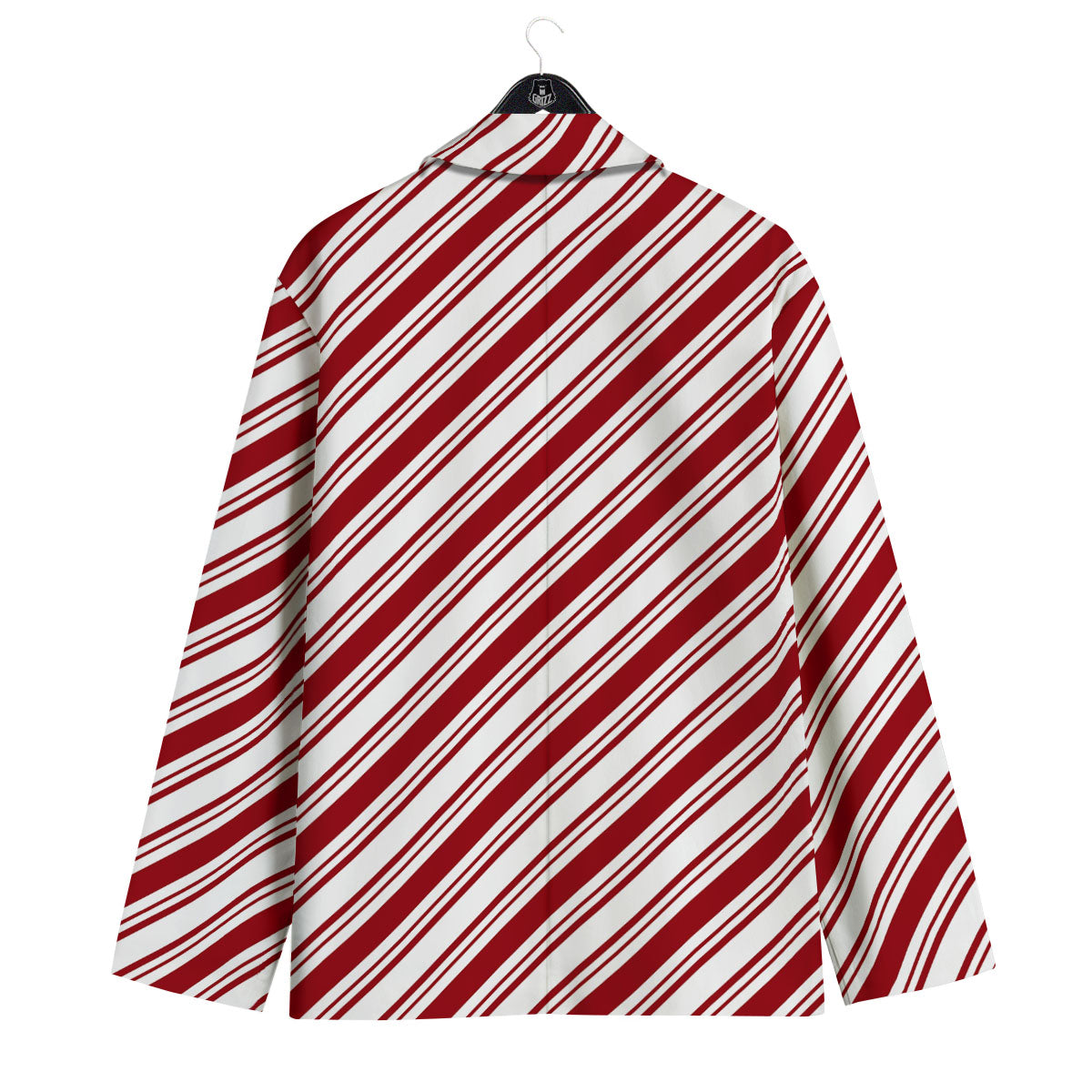 Stripes Xmas Candy Cane Print Pattern Men's Sport Coat-grizzshop
