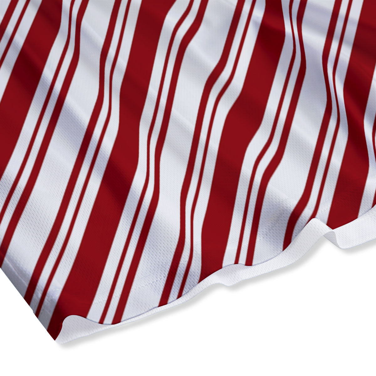 Stripes Xmas Candy Cane Print Pattern Mesh Shorts