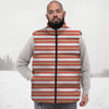 Stripes Merry Christmas Print Pattern Down Vest