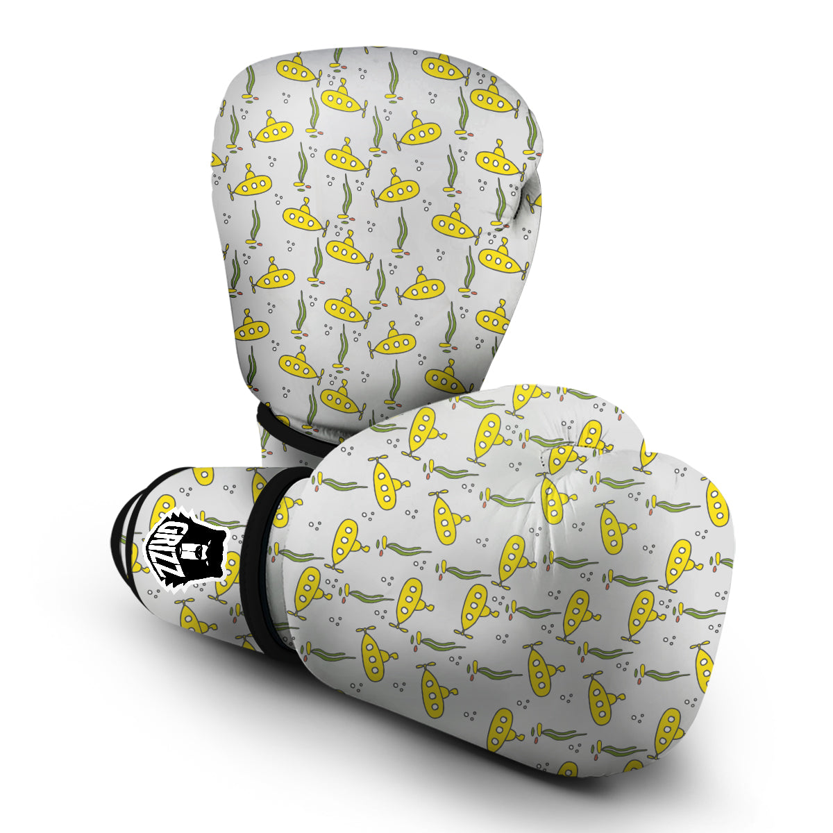 Submarine Hand Drawn Print Pattern Boxing Gloves-grizzshop