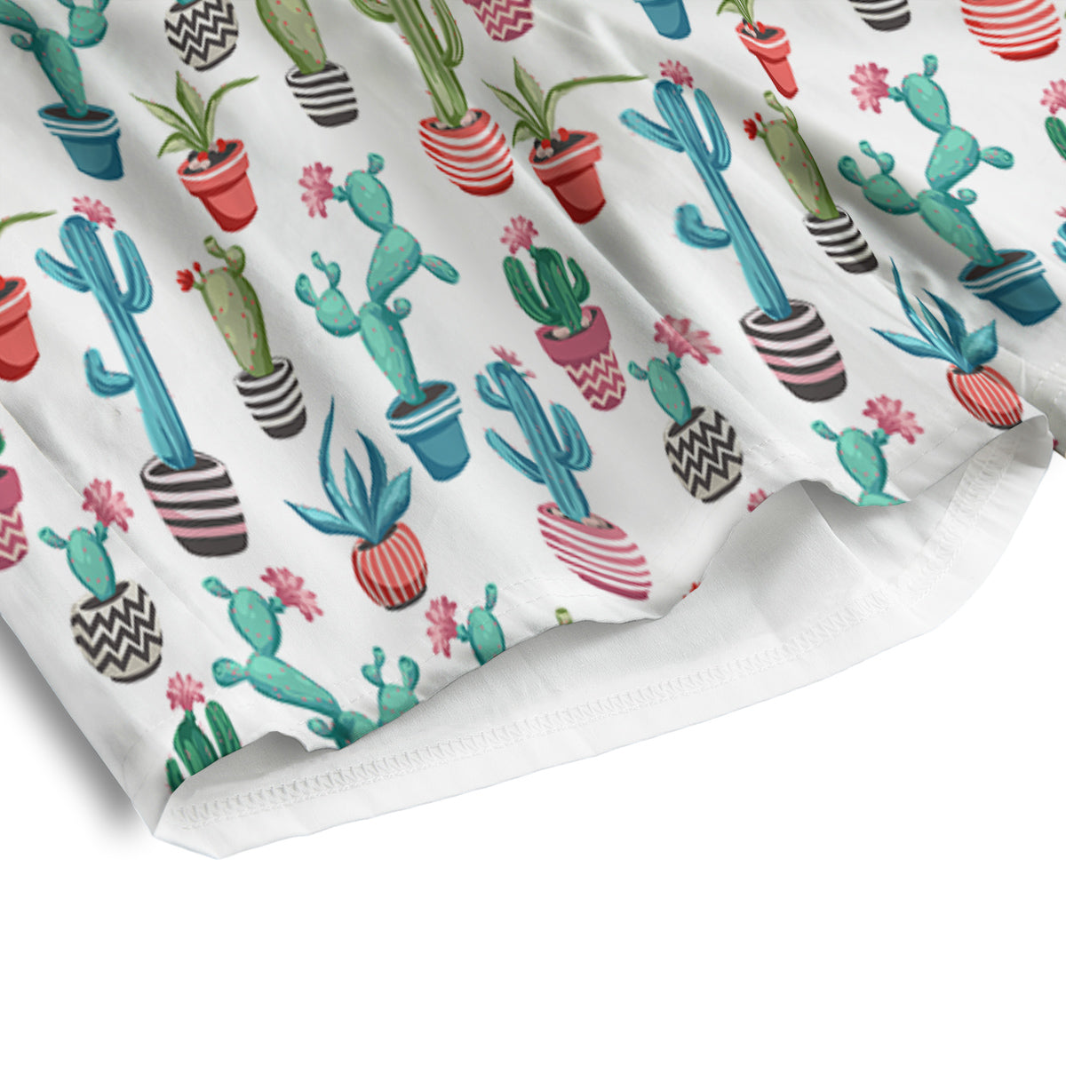 Succulent And Cute Cactus Print Men's Athletic Shorts