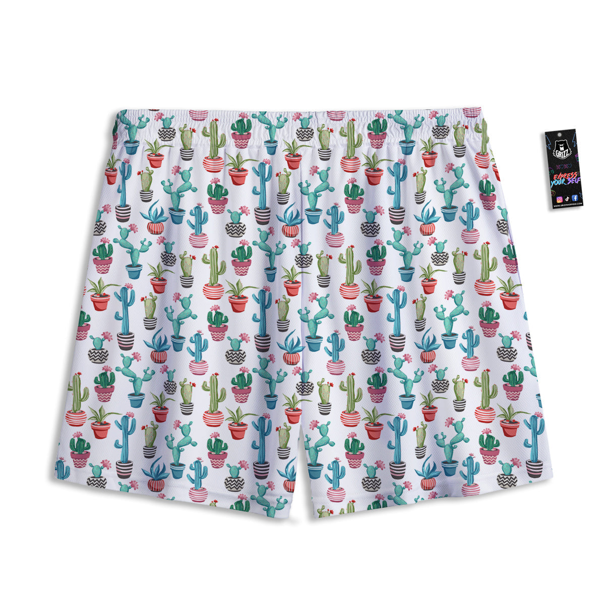 Space And Earth Print Mesh Shorts