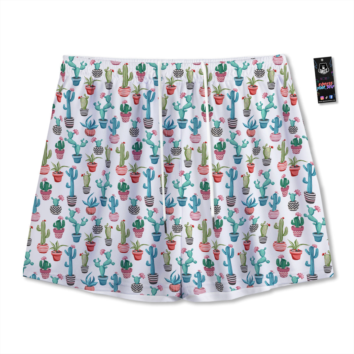 Space And Earth Print Mesh Shorts