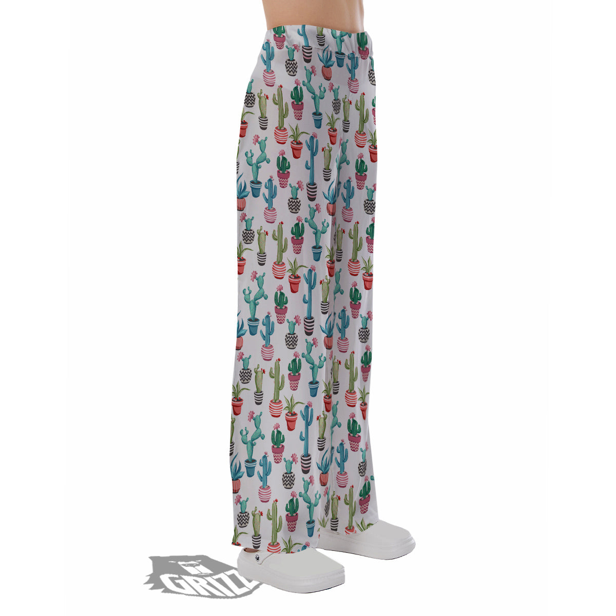 Succulent And Cute Cactus Print Pajama Pants – Grizzshopping