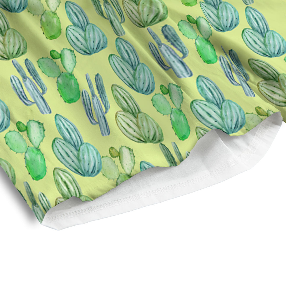 Succulent And Pastel Cactus Print Men's Athletic Shorts