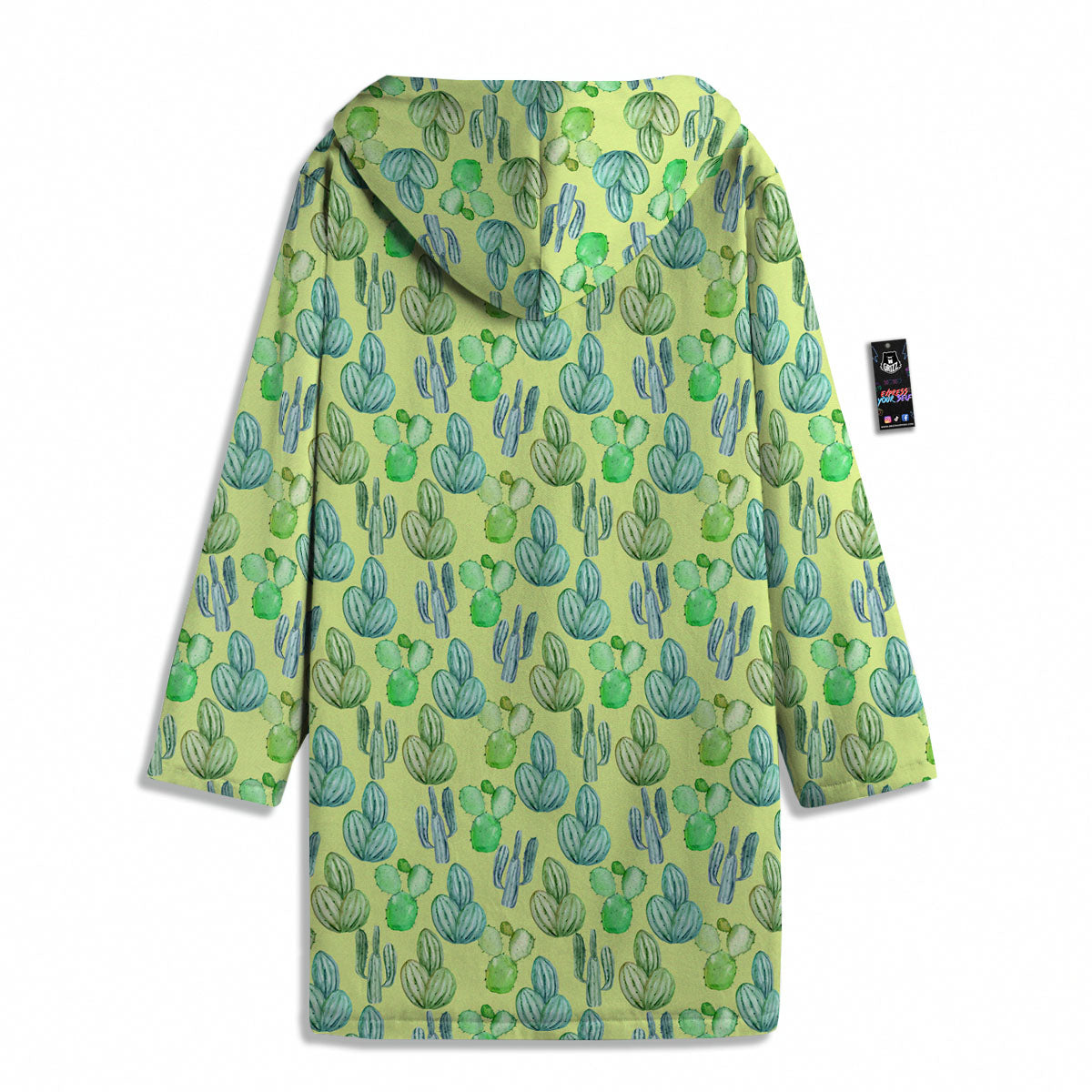 Succulent And Pastel Cactus Print Men's Windbreaker Jacket-grizzshop