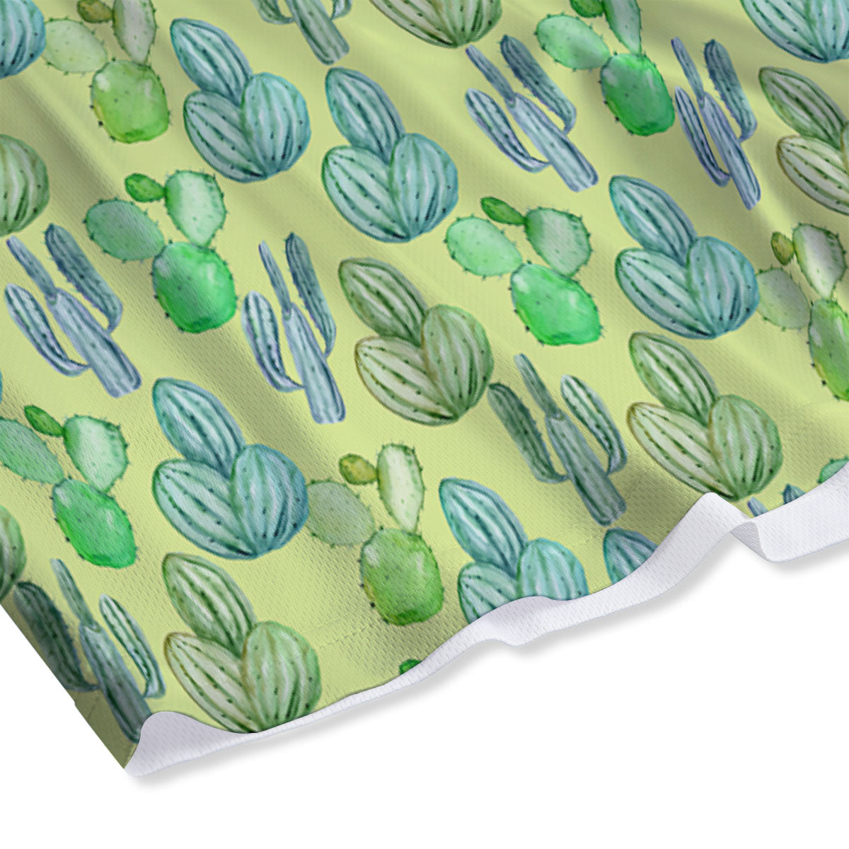 Succulent And Pastel Cactus Print Mesh Shorts