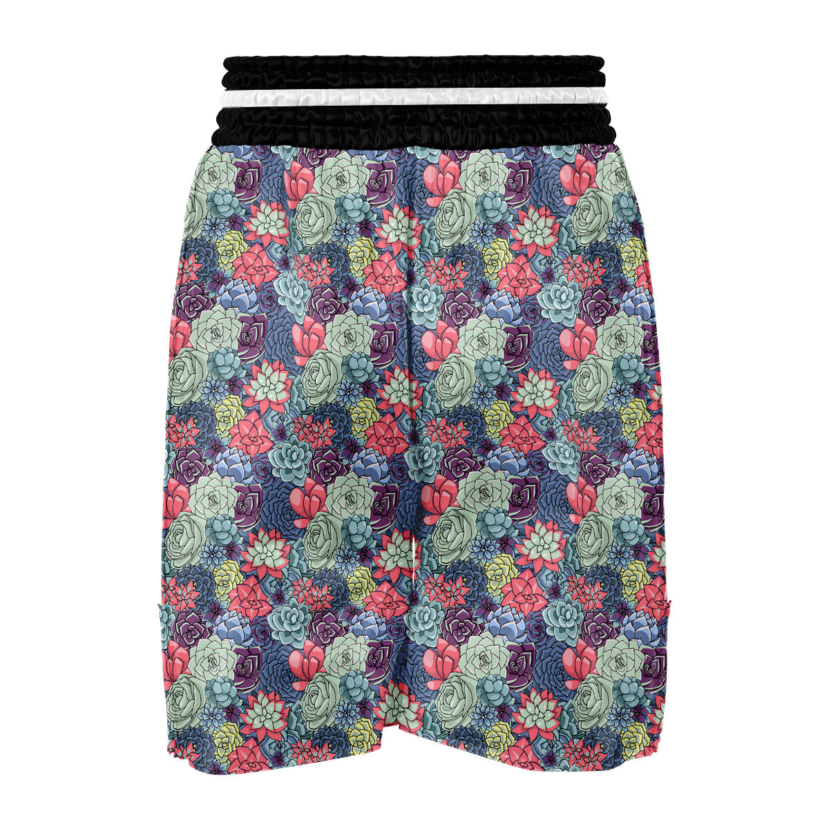 Succulent Colorful Print Pattern Boxing Shorts-grizzshop
