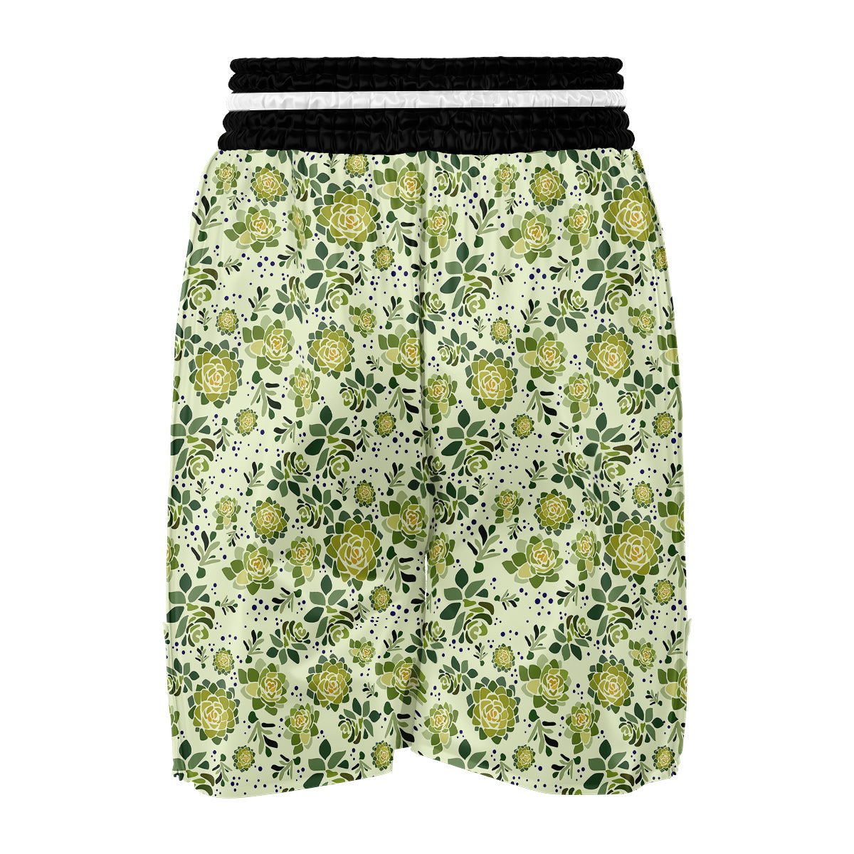 Succulent Green Print Pattern Boxing Shorts-grizzshop