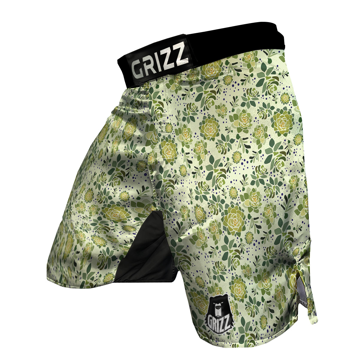 Succulent Green Print Pattern MMA Shorts-grizzshop