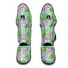 Succulent Pink And Green Print Pattern Muay Thai Shin Guards-grizzshop