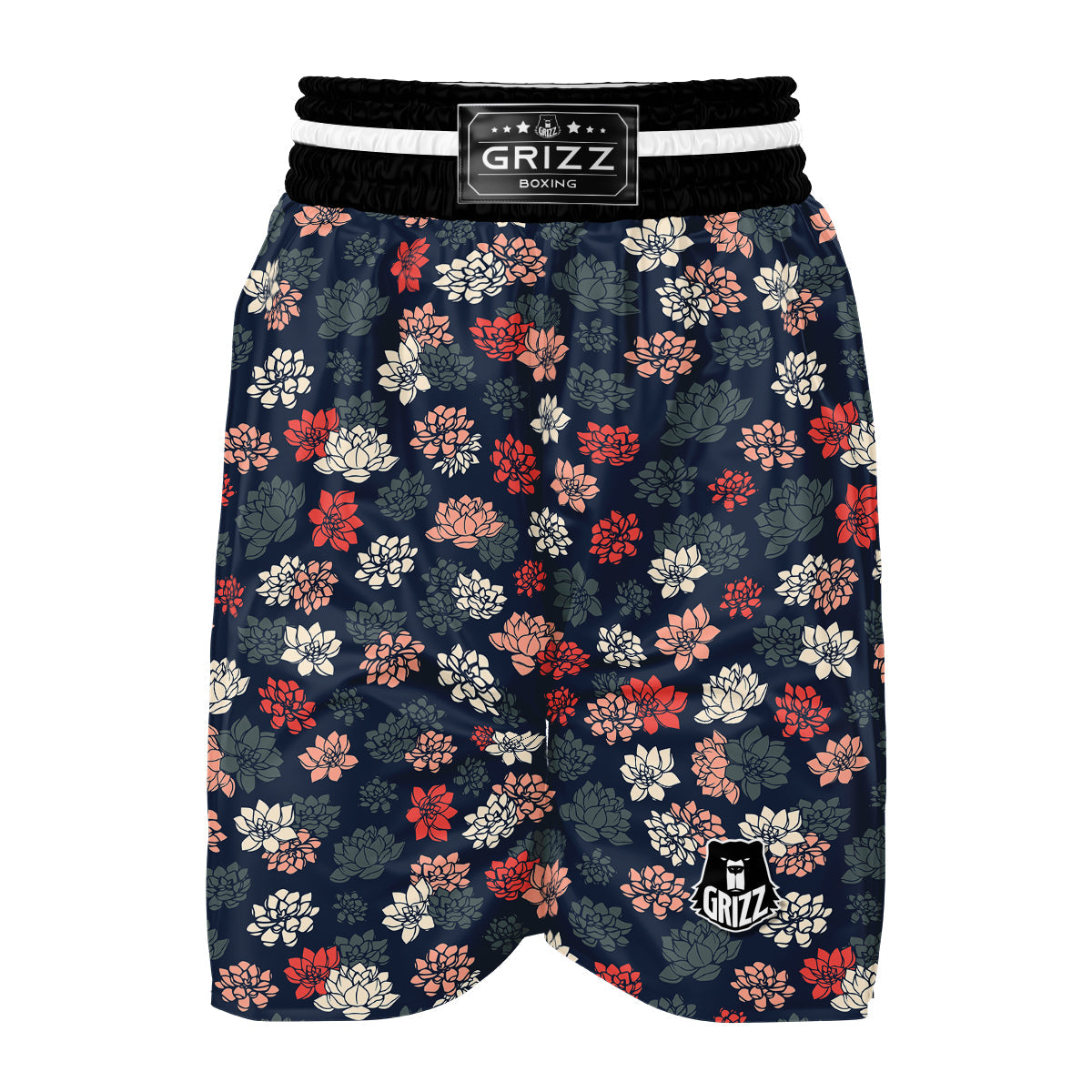 Succulent Vintage Color Print Pattern Boxing Shorts-grizzshop