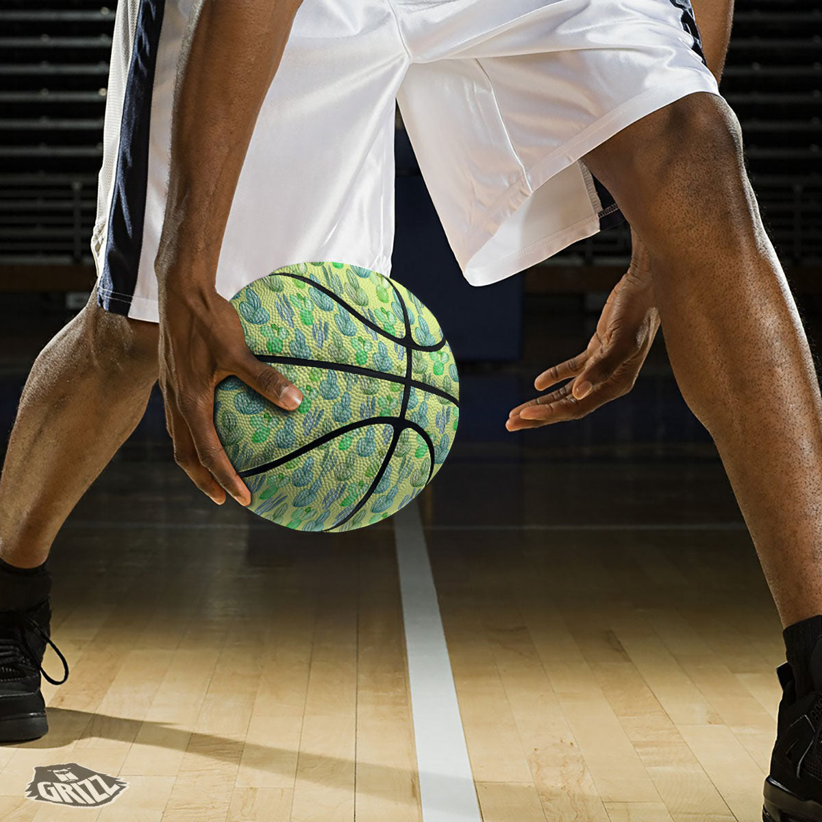 Succulent And Pastel Cactus Print Basketball