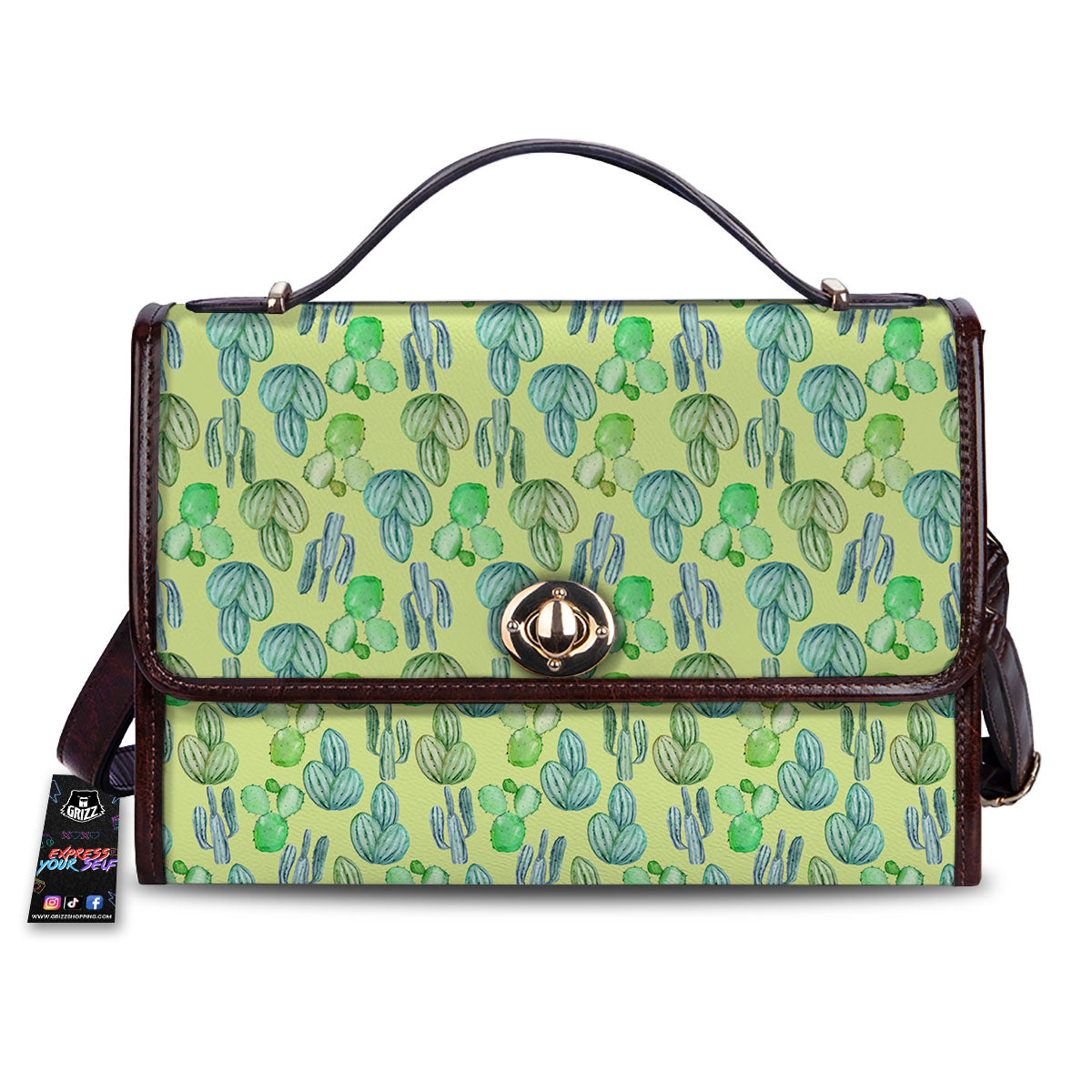 Succulent And Pastel Cactus Print Women's Satchel Bag