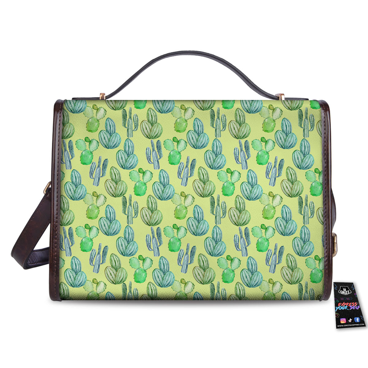Succulent And Pastel Cactus Print Women's Satchel Bag