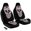 Sugar Skull Day Of The Dead Print Car Seat Covers-grizzshop