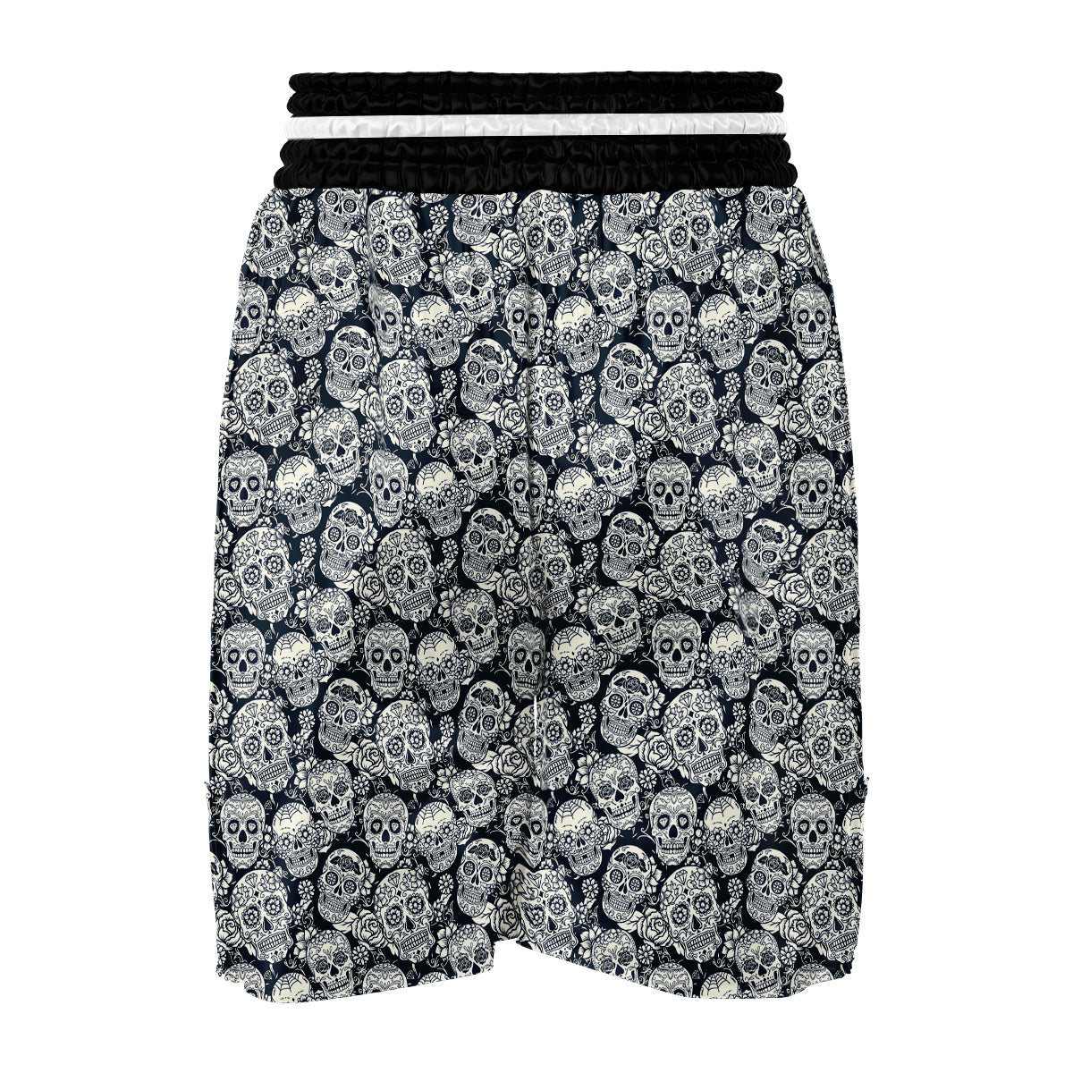 Sugar Skull Pattern Boxing Shorts-grizzshop