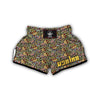 Sugar Skull Pattern Pirnt Muay Thai Boxing Shorts-grizzshop