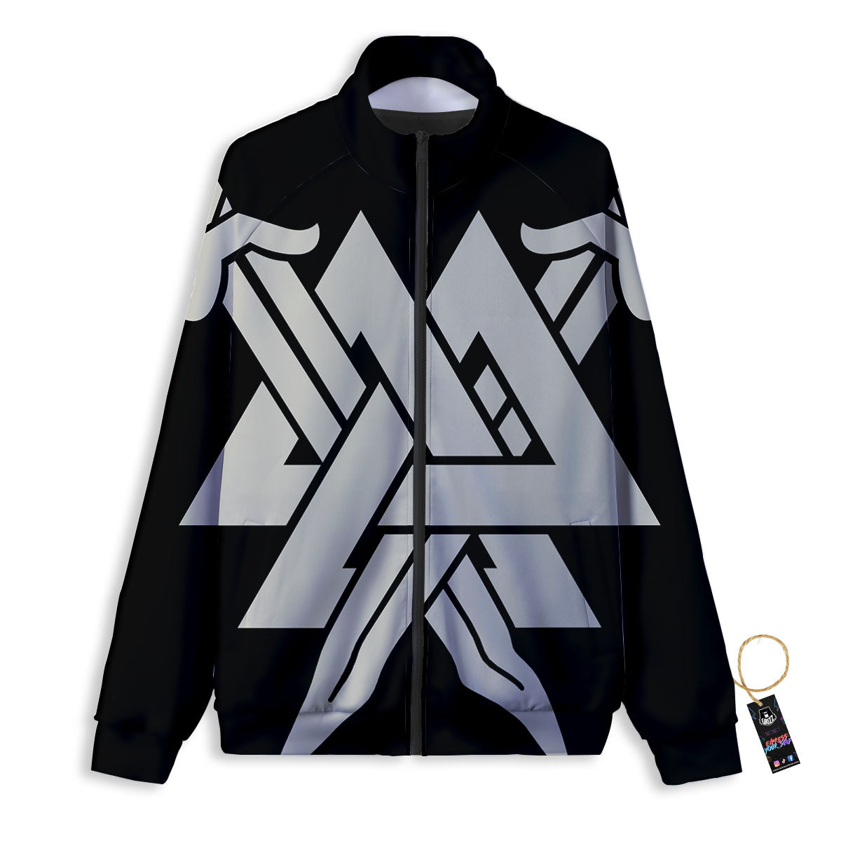Sugar Skull Pink Print Pattern Track Jacket-grizzshop