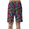 Sugar Skull Print Men's Shorts-grizzshop