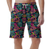 Sugar Skull Print Men's Shorts-grizzshop