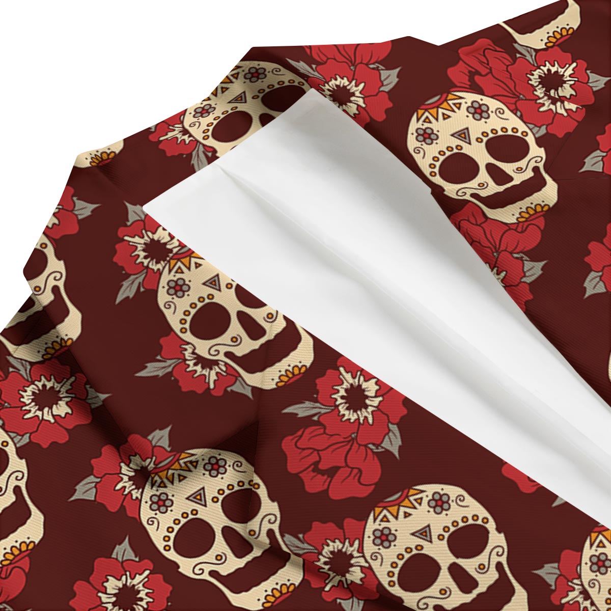 Sugar Skull Rose Print Pattern Men's Blazer-grizzshop