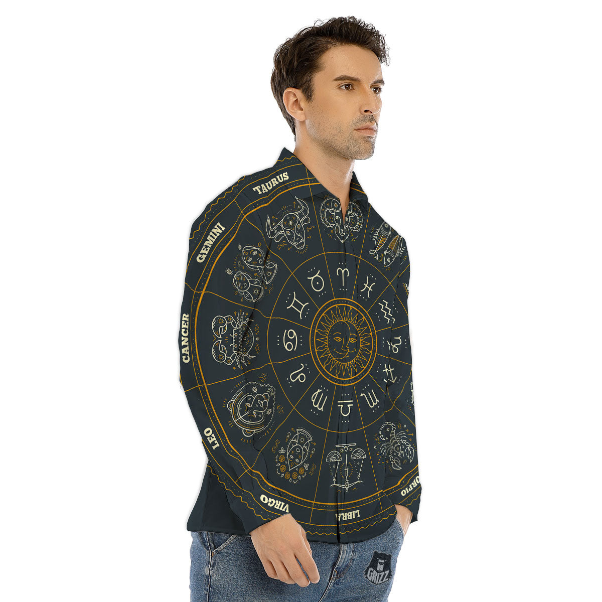 Sugar Skull Rose Print Pattern Men's Dress Shirts-grizzshop