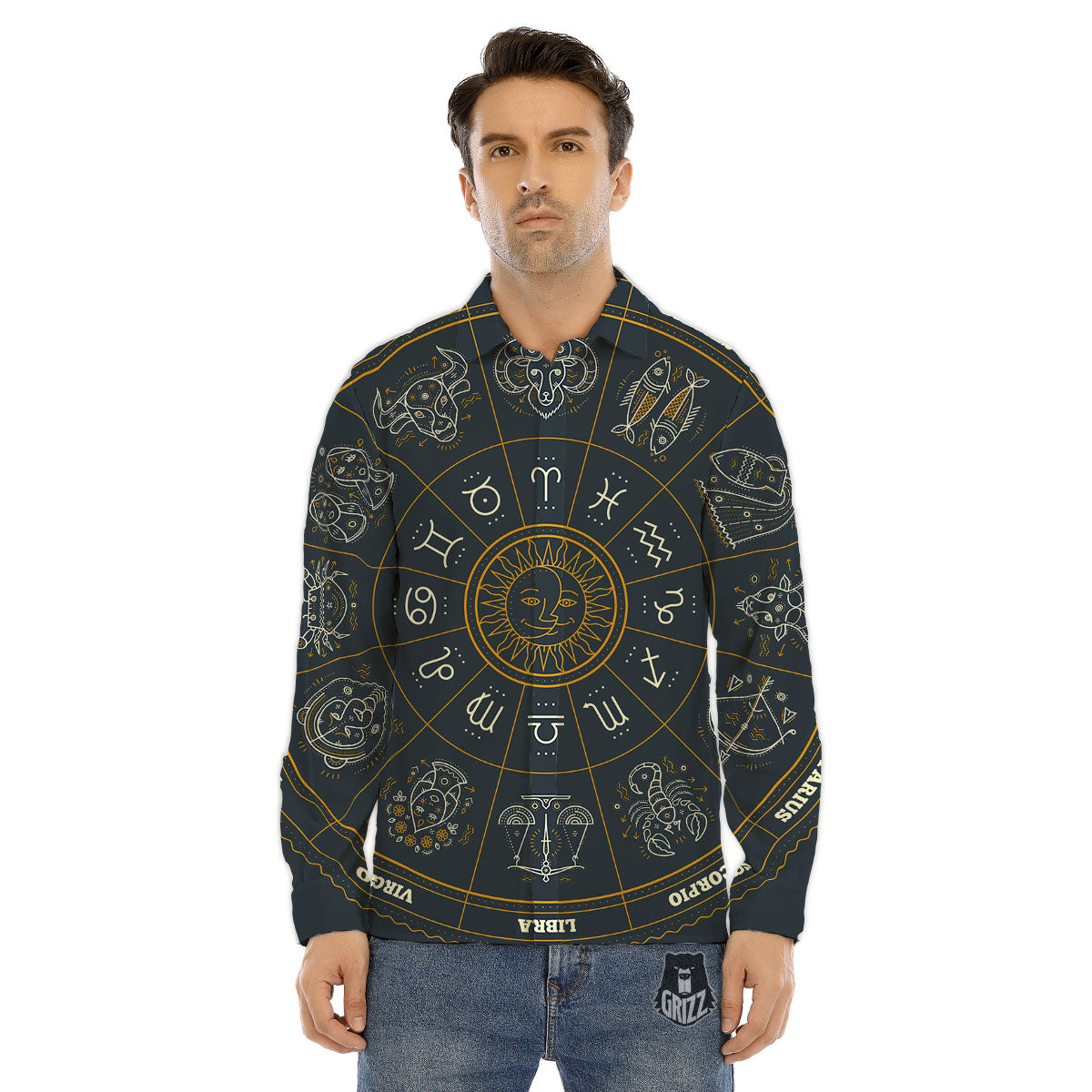 Sugar Skull Rose Print Pattern Men's Dress Shirts-grizzshop