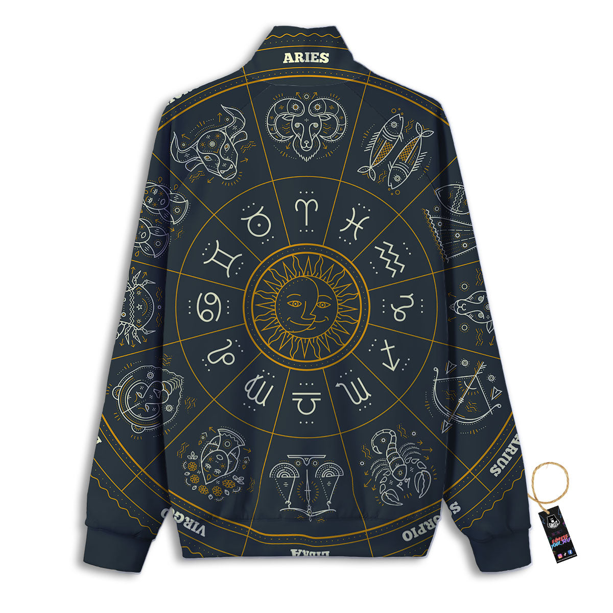 Sugar Skull Rose Print Pattern Track Jacket-grizzshop