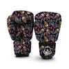 Sugar Skull Skeleton Girly Feather Boho Pattern Print Boxing Gloves-grizzshop