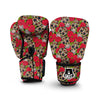 Sugar Skull Skeleton Girly Floral Rose Pattern Print Boxing Gloves-grizzshop