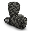 Sugar Skull Skeleton Girly Paisley Pattern Print Boxing Gloves-grizzshop