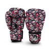 Sugar Skull Skeleton Girly Rose Floral Pattern Print Boxing Gloves-grizzshop