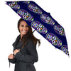 Sugar Skull Teal Pink Print Pattern Umbrella-grizzshop