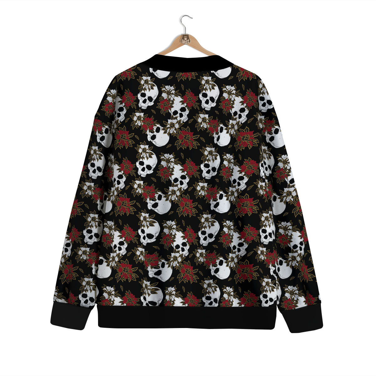 Sugar Skull White And Red Print Pattern Cardigan-grizzshop