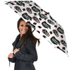 Sugar Skull White Floral Print Pattern Umbrella-grizzshop